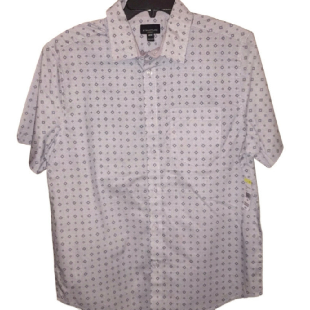 Structure poplin button up shirt medium